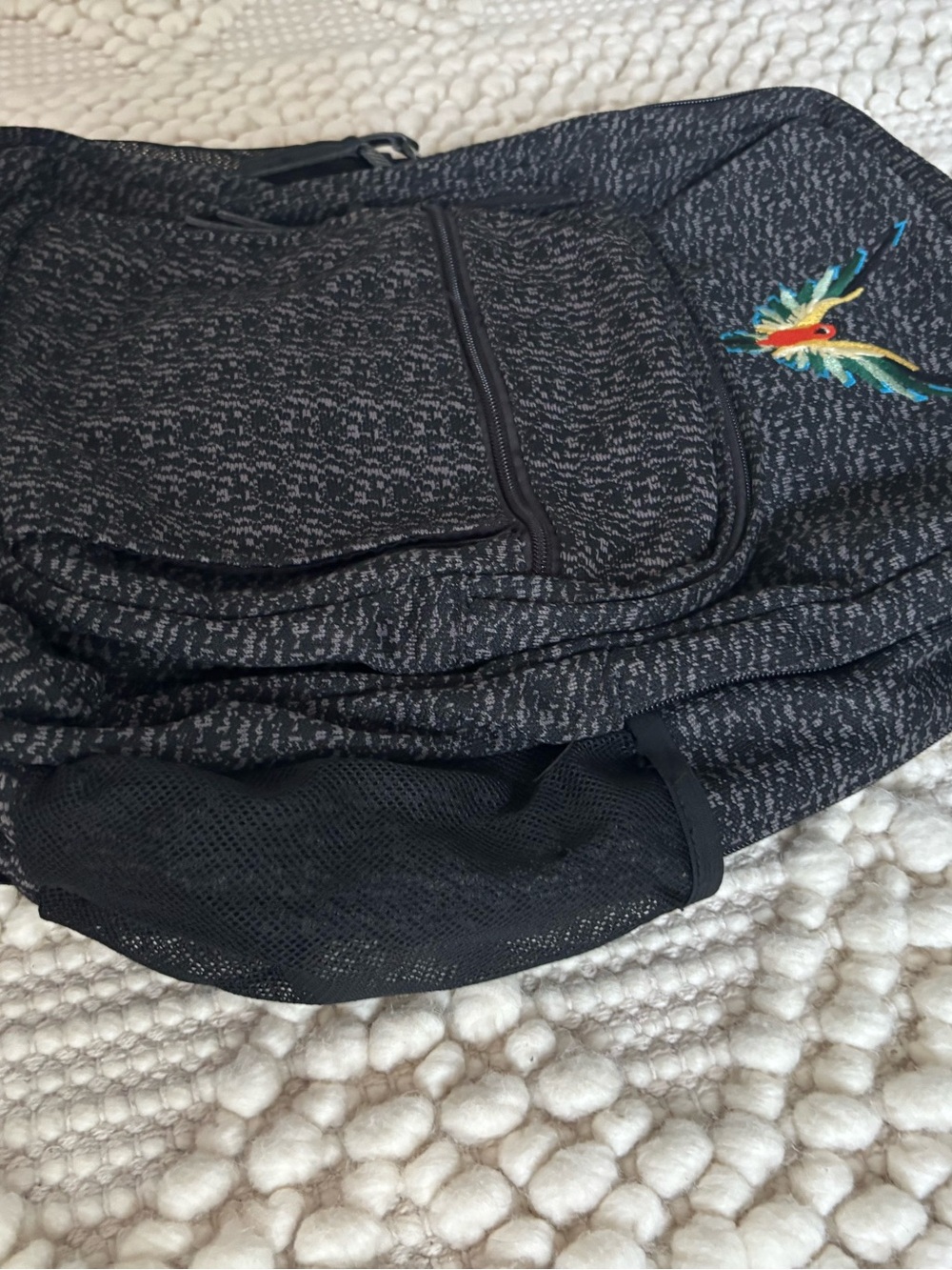 Logan Paul Maverick grey & black Backpack luggage parrot logo - Picture 3 of 14